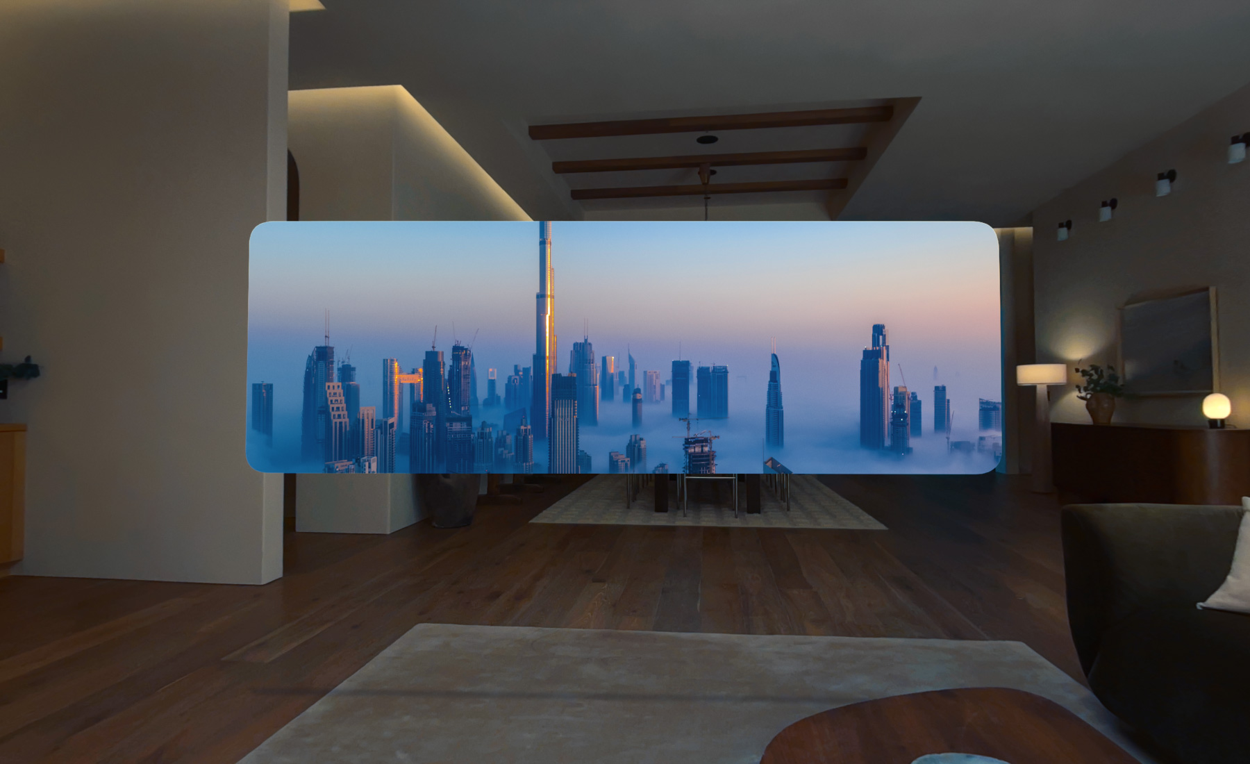 A person reliving a spatial photo memory in Apple Vision Pro.
