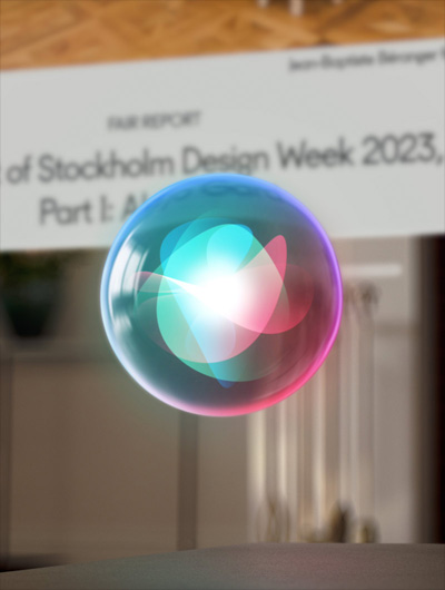 Siri activated as a floating orb in Apple Vision Pro